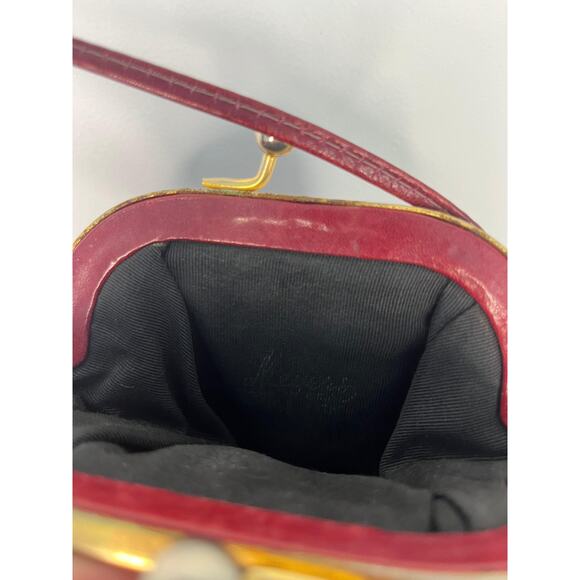 Vintage Woven Crossbody‎ Purse Women One Size Brown Leather Clasp Closure - Picture 3 of 9